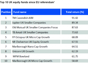 Revealed: The Funds That Have Fared Best Since The Brexit Vote - Your Money