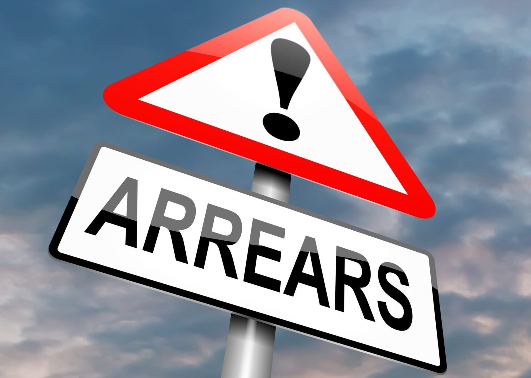 mortgage arrears sign to denote a story about arrears and possessions