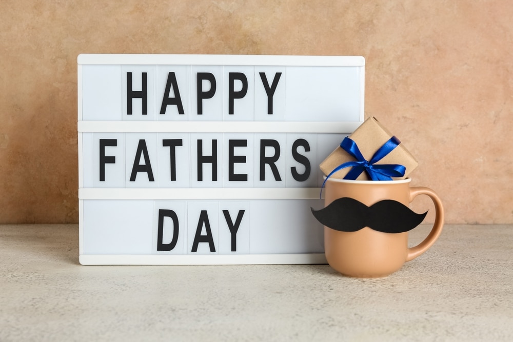 a lightbox with happy father's day written on to denote father's day deals