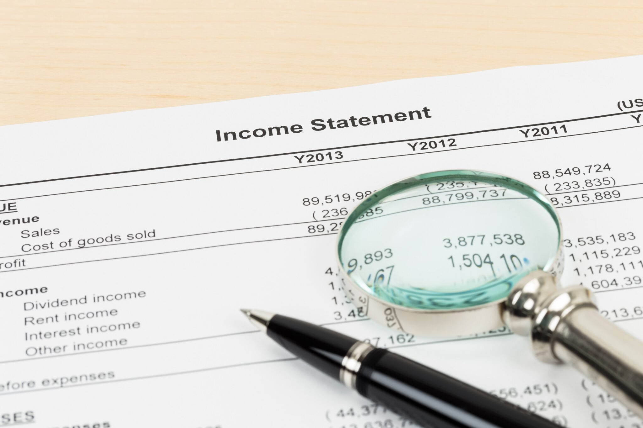 income statement to denote first-time buyers' income requirements