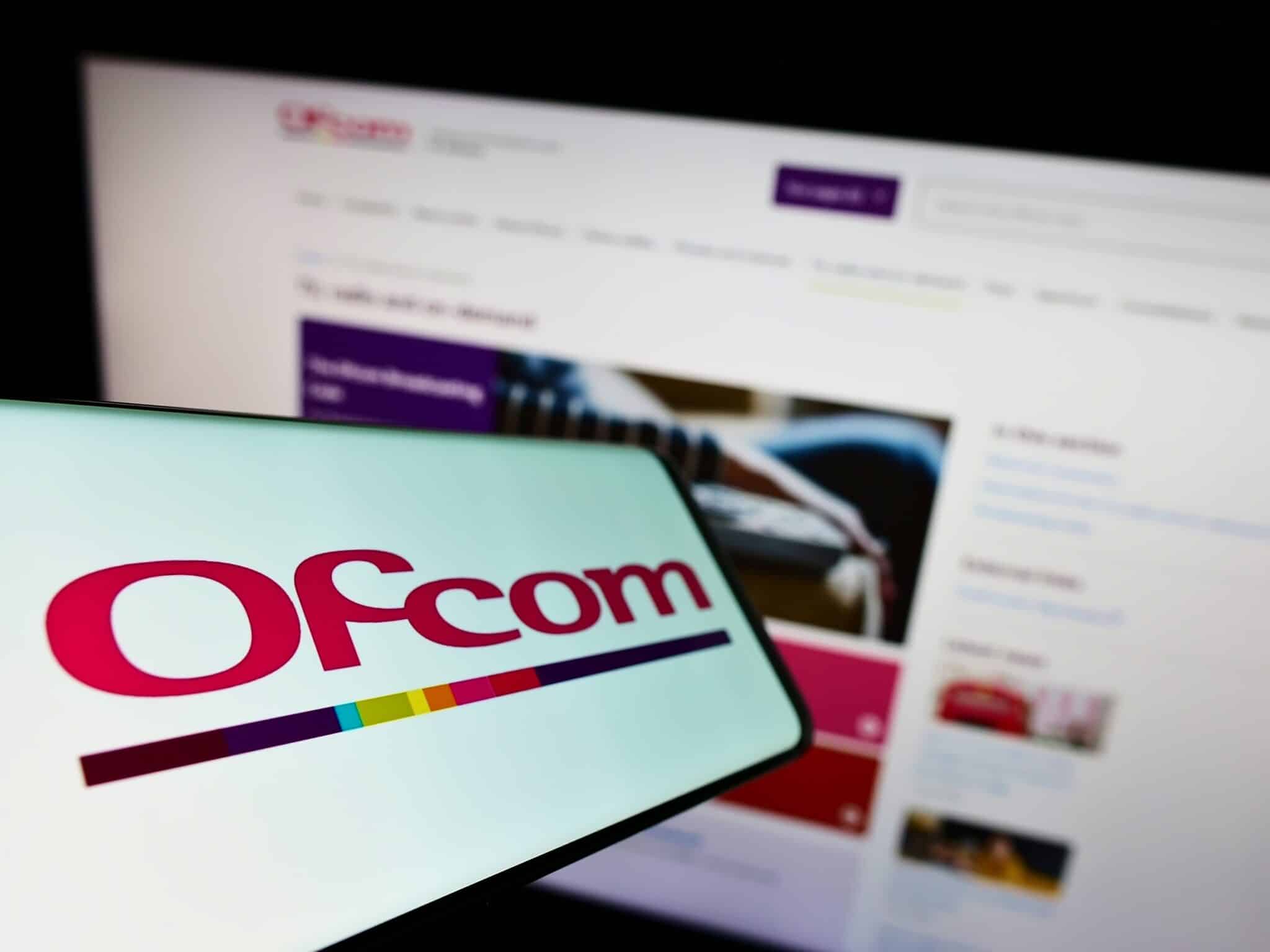 A photo of the Ofcom homepage to denote the most complained about broadband, mobile and landline providers