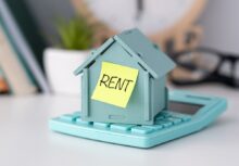 House with rent sticker to denote a study on financial resilience