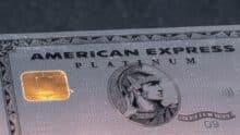 A silver credit card to denote American Express (Amex) gold and platinum offers