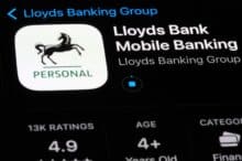 Lloyds banking app home screen as lloyds' banking system fails